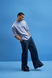DENIM TIE-UP TROUSERS