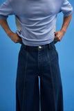 DENIM TIE-UP TROUSERS
