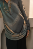 "PRINT KURTA TROUSERS- BLACK"