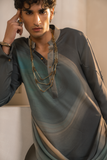 "PRINT KURTA TROUSERS- BLACK"