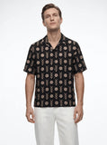 The "Echoes in Order" Cuban Collared Shirt