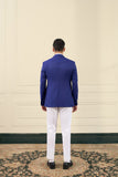 Electric Blue Notch Lapel Blazer