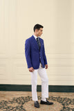 Electric Blue Notch Lapel Blazer