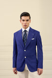 Electric Blue Notch Lapel Blazer