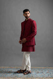 Maroon Majesty Shrug Set