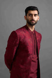 Maroon Majesty Shrug Set