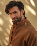 AVINASH TIWARI IN BROWN KNIT JACKET AND BROWN KNIT TROUSER