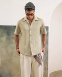 PISTACHIO PANELLED SHIRT