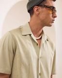 PISTACHIO PANELLED SHIRT