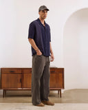 NAVY PANELLED SHIRT