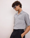GREY REFLECTIVE BOWLING SHIRT