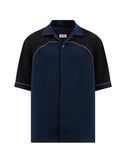BLACK/TEAL REFLECTIVE BOWLING SHIRT