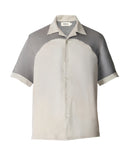 GREY LINEN REFLECTIVE BOWLING SHIRT