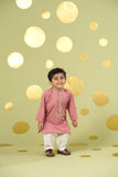 PINK HANDWORK NECKLINE KURTA