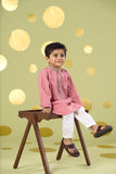 PINK HANDWORK NECKLINE KURTA