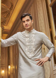 Grey embroidered kurta pant set