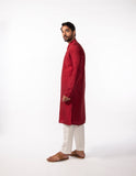 RED KNOTS KURTA SET