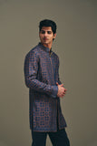 Mosaic Front Open Kurta Set