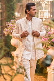 Powder Nude Bandhgala Set