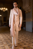 Powder Peach Sherwani Set