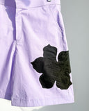 Appliqué Poplin Shorts - Lavendar