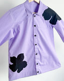 Appliqué Poplin Shacket - Lavender