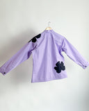 Appliqué Poplin Shacket - Lavender