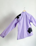 Appliqué Poplin Shacket - Lavender