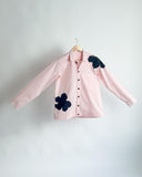 Appliqué Poplin Shacket - Baby Pink