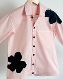 Appliqué Poplin Shacket - Baby Pink