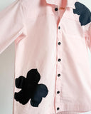 Appliqué Poplin Shacket - Baby Pink