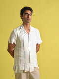 Moss Panel Shirt white