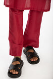 BURGUNDY EMBROIDERED KURTA SET