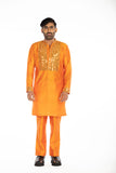 ORANGE EMBROIDERED KURTA SET