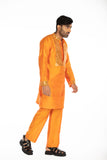 ORANGE EMBROIDERED KURTA SET