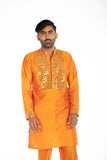 ORANGE EMBROIDERED KURTA SET
