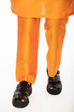 ORANGE EMBROIDERED KURTA SET