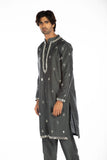 GREY EMBROIDRED KURTA SET