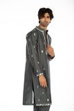 GREY EMBROIDRED KURTA SET