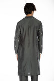 GREY EMBROIDRED KURTA SET