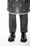 GREY EMBROIDRED KURTA SET