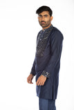 COPPER BLUE EMBROIDERED KURTA SET
