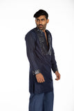 COPPER BLUE EMBROIDERED KURTA SET