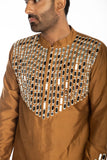 BROWN EMBROIDRED KURTA SET