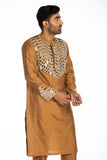 BROWN EMBROIDRED KURTA SET
