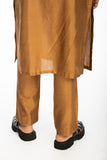 BROWN EMBROIDRED KURTA SET