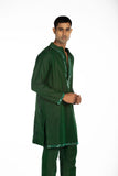 GREEN EMBROIDERED KURTA SET
