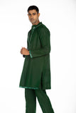 GREEN EMBROIDERED KURTA SET