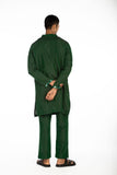 GREEN EMBROIDERED KURTA SET