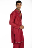 MAROON EMBROIDERED KURTA SET